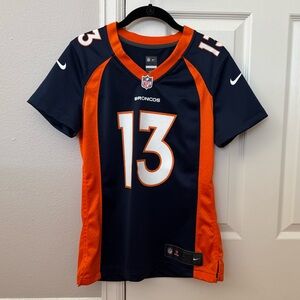 Women's NFL Denver Broncos On Field Game Jersey S Navy w Orange Accents Lucky 13